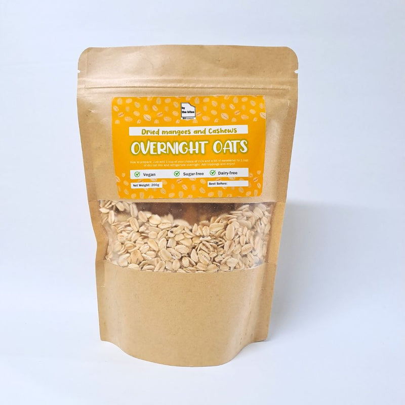 By The Bites Overnight Oats Dried Mangoes and Cashews Pouch 200g