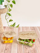 Zippies Lab Mickey & Friends Hello Green World High Borosilicate Glass Containers