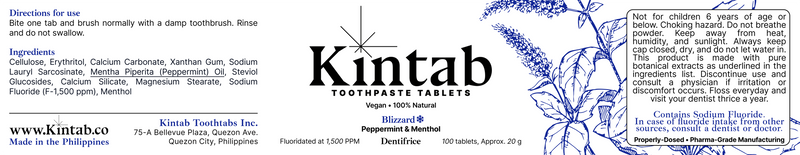 Kintab Tooth Tablets Blizzard