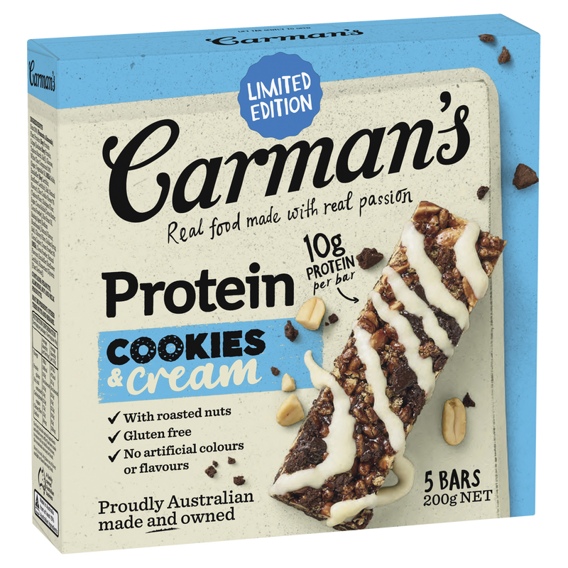 Carman's Cookies & Cream Protein Bar (5x40g) 200g