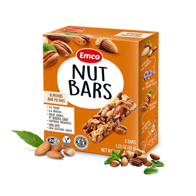 Emco Nut Bars Almonds and Pecans 5x35g