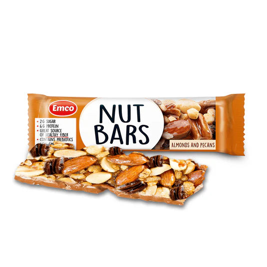 Emco Nut Bars Almonds and Pecans 5x35g