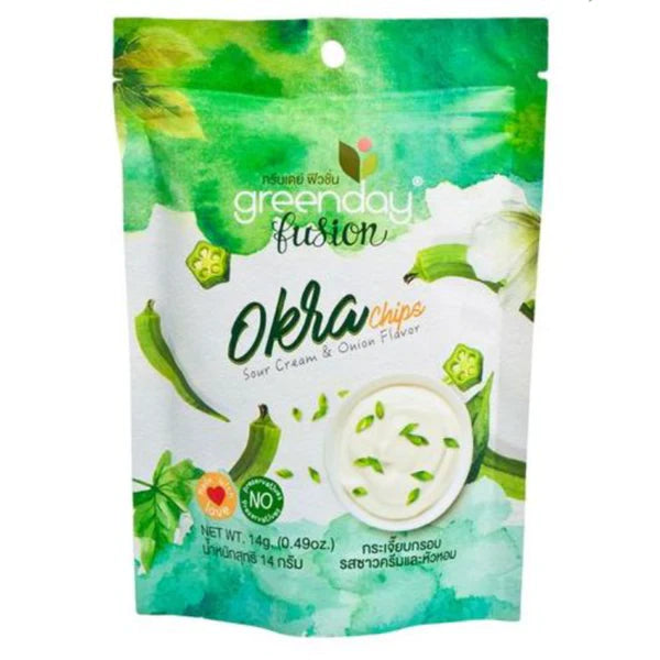 Greenday Okra Chips Sour Cream 14g