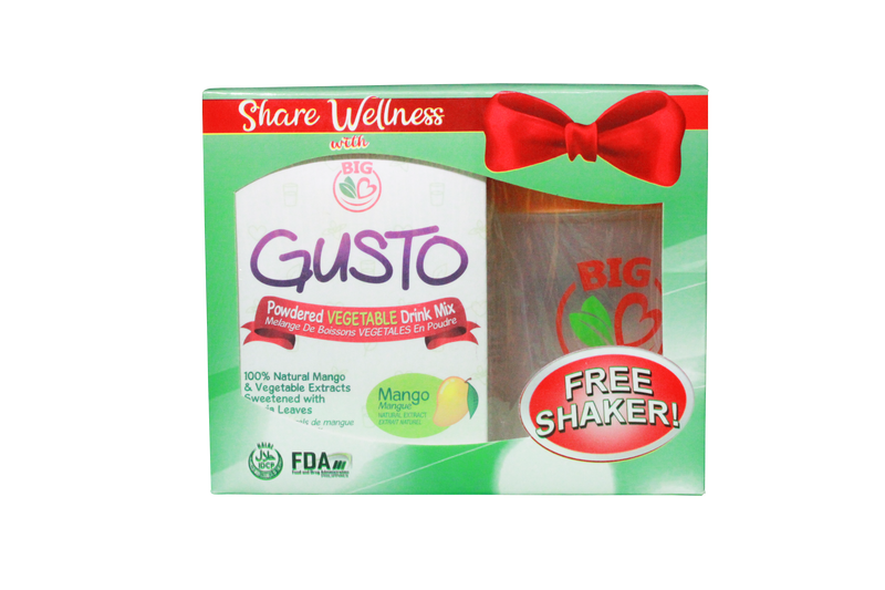 Gusto Vegetable Drink Mango 20's 105g with Free Shaker