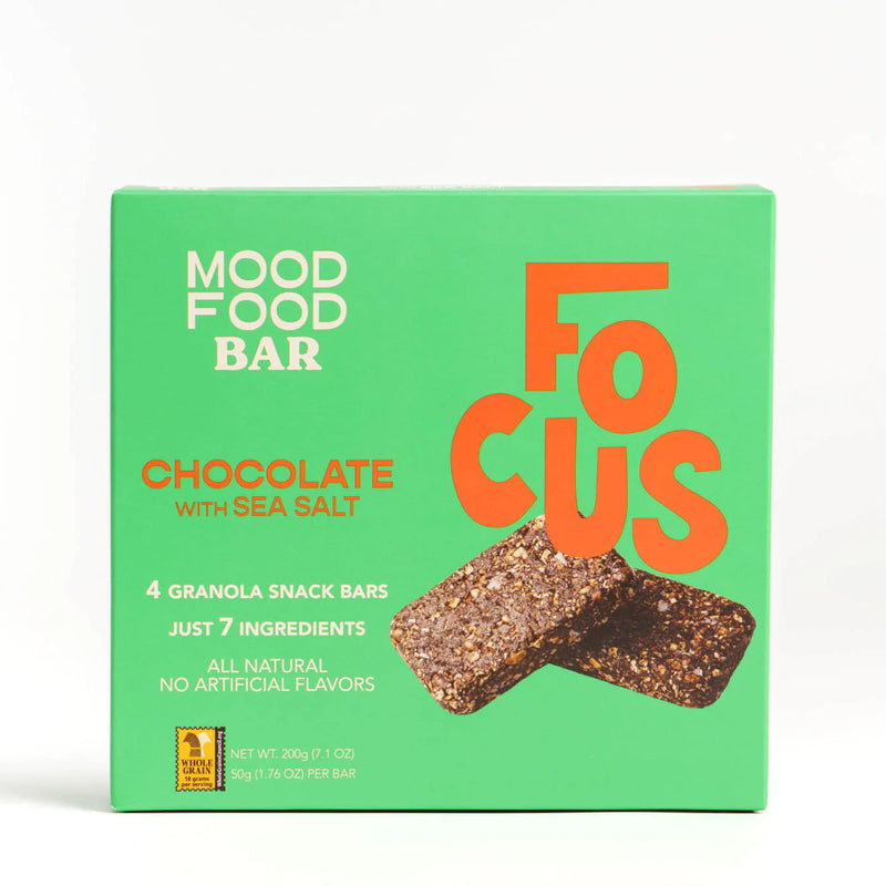 Mood Food Bar Focus Chocolate with Sea Salt 4 x 50g