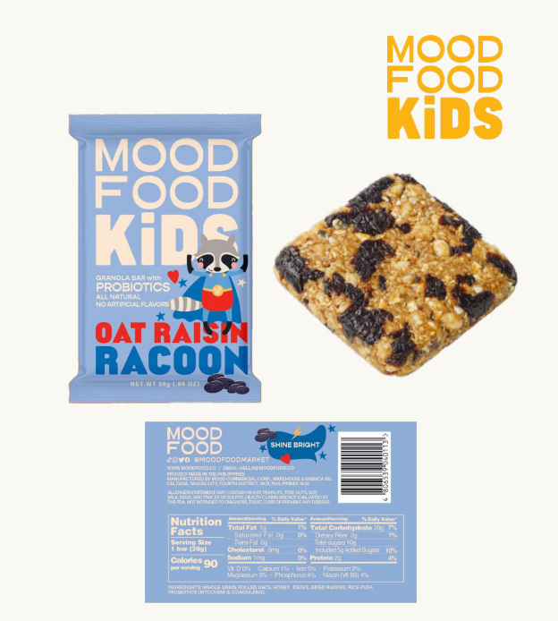 Mood Food Kids Oat Raisin Racoon 4 x 28g