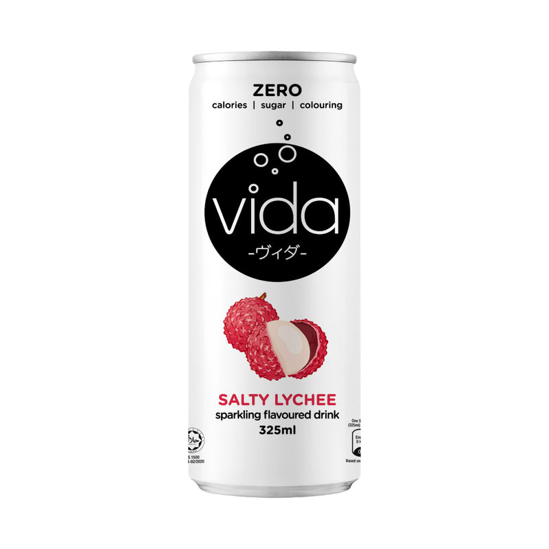 Vida Sparkling Drink Zero Salty Lychee 325ml