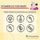Baby D Vitamin D3 Drops for Babies by VPharma Jintan 4.2g