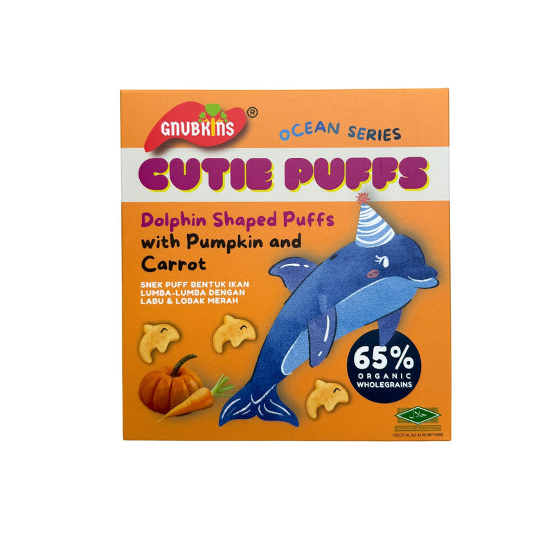 Gnubkins Cutie Puffs Dolphin Pumpkin and Carrot 32g