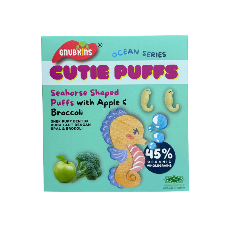 Gnubkins Cutie Puffs Seahorse Apple and Broccoli 32g