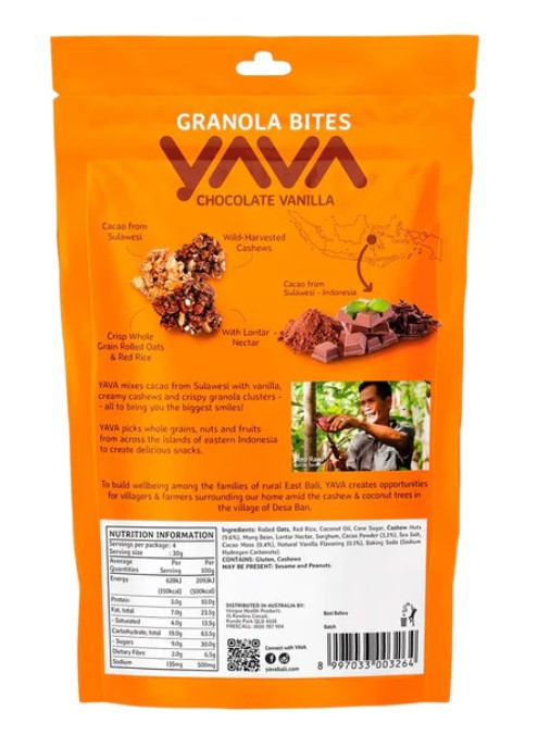 Yava Granola Bites Chocolate Vanilla