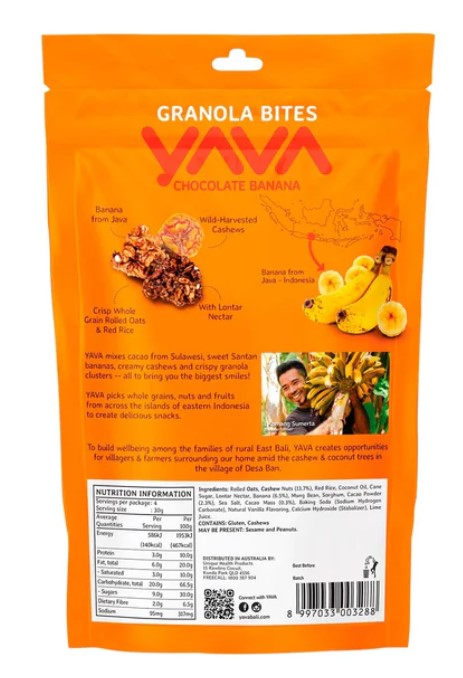 Yava Granola Bites Chocolate Banana