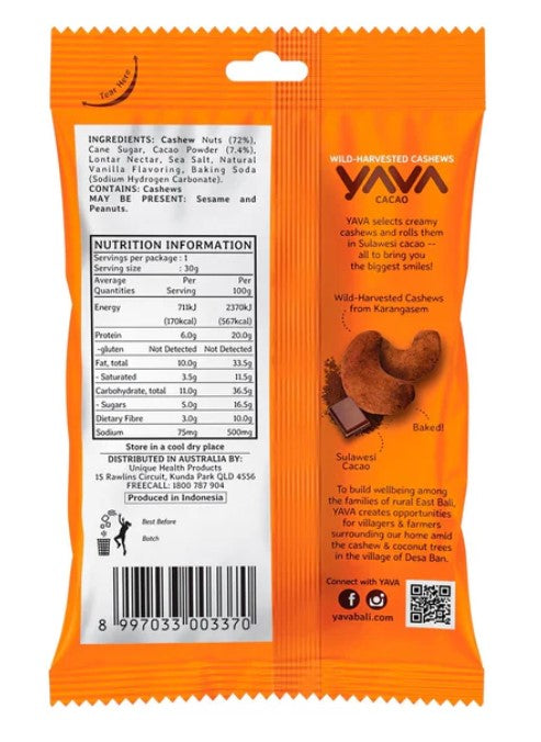 Yava Wild Harvested Cashews Cacao 35g