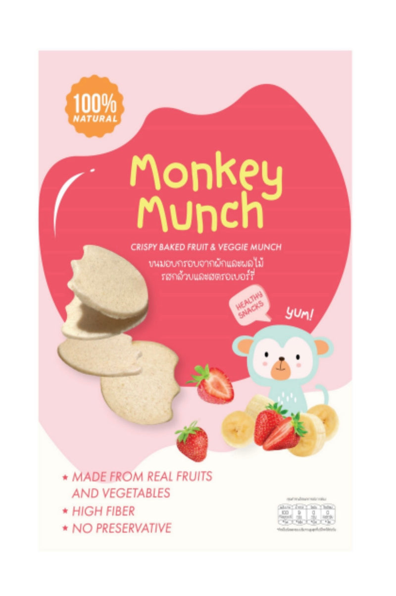 Monkey Munch Banana Strawberry 28g