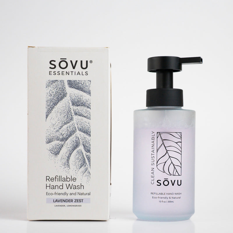 Sovu Essentials Refillable Hand Wash Starter Kit Lavender Zest 300ml