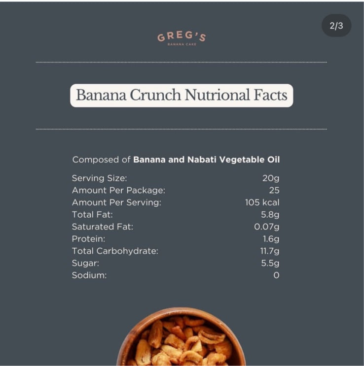 Greg's Banana Crunch 250g