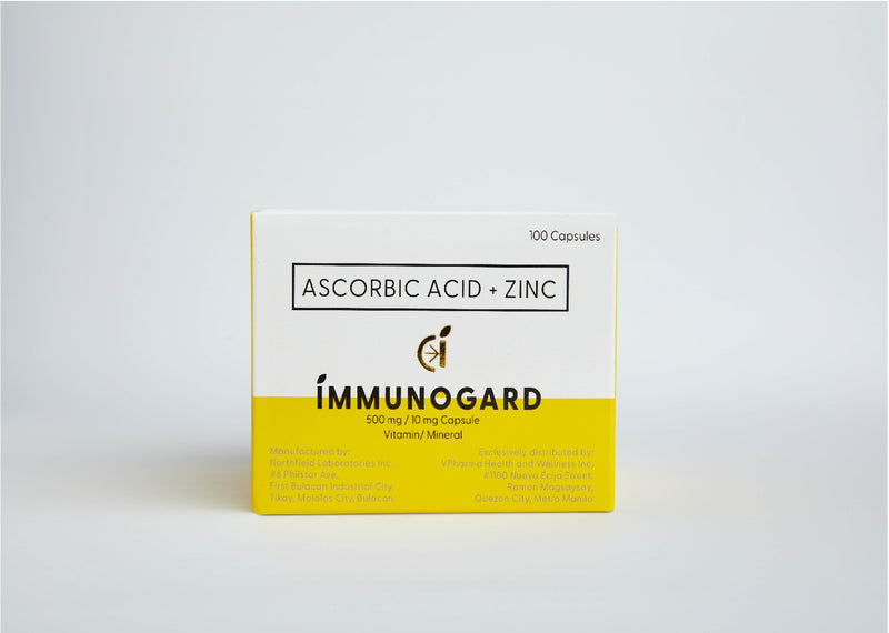 Immunogard Ascorbic Acid (As SODIUM ASCORBATE 568.18mg)  + Zinc 10 mg Box of 100's