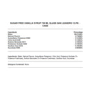 Torani Sugar-Free Vanilla Syrup 750ml