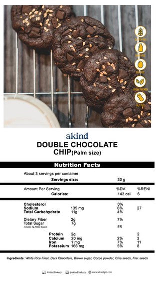 Akind Double Chocolate Chips Cookies 8's 240g