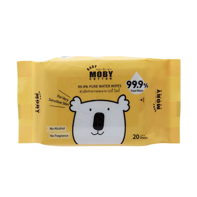 Baby Moby Water Wipes 20's