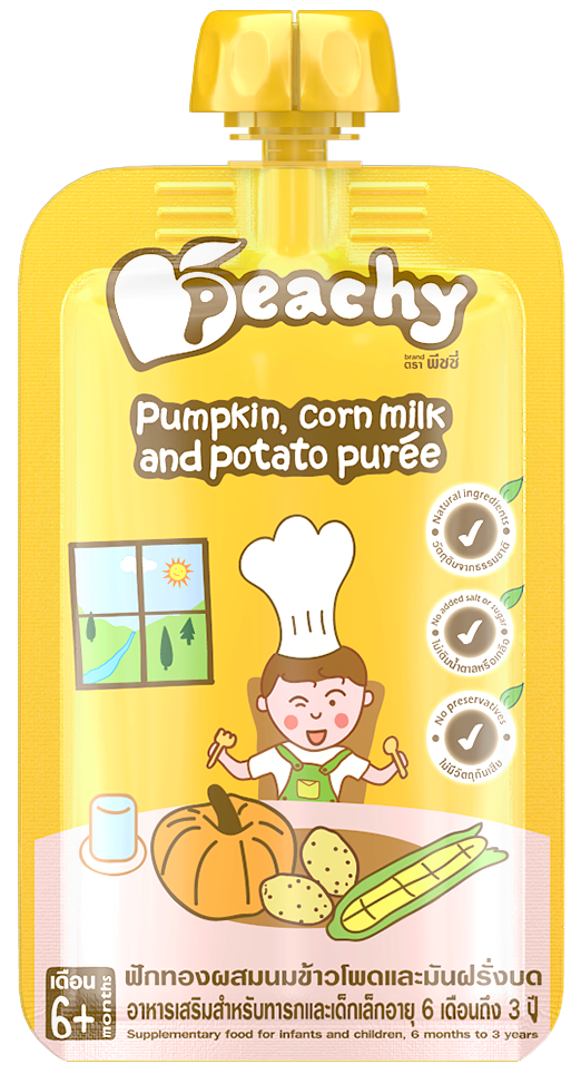 Peachy Pumpkin, Corn Milk and Potato Puree 110g