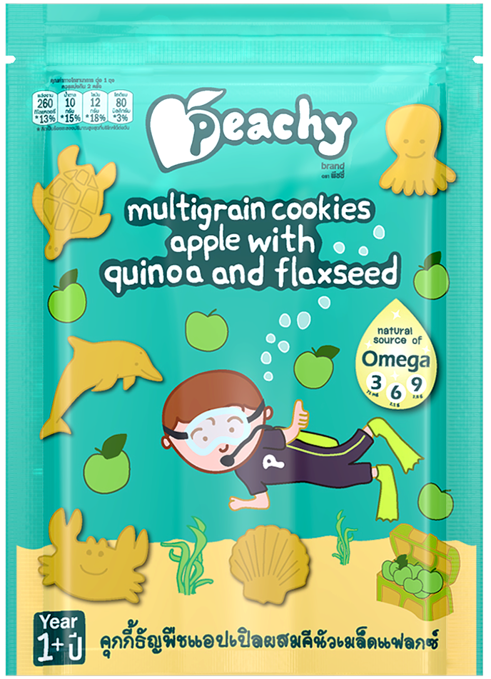 Peachy Multigrain Cookies Apple with Quinoa and Flaxseed 50g