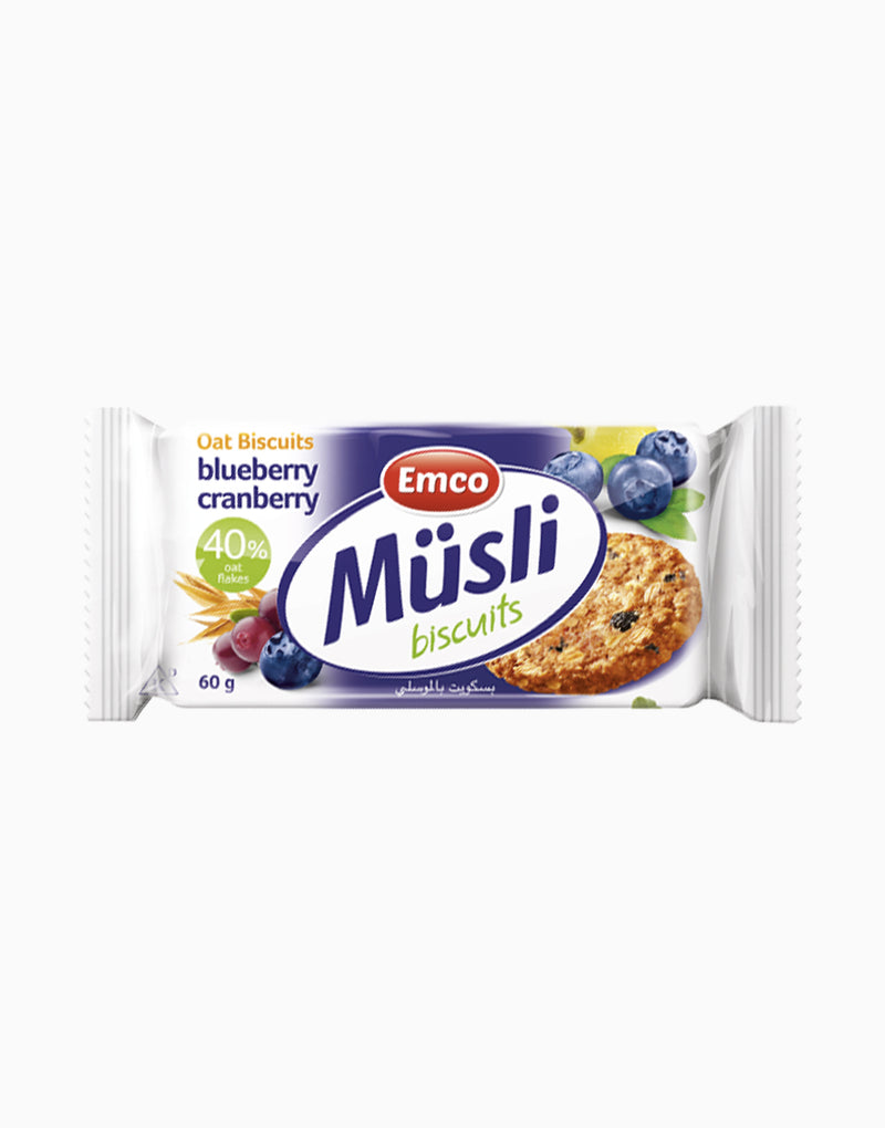 Emco Musli Biscuit Blueberry-Cranberry 60g