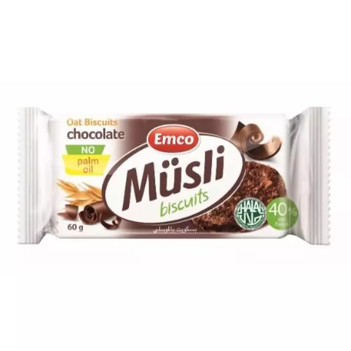 Emco Musli Biscuit Chocolate 60g