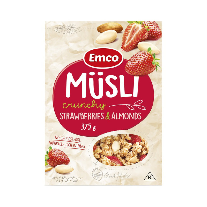 Emco Musli Crunchy Cereals Strawberries and Almonds 375g