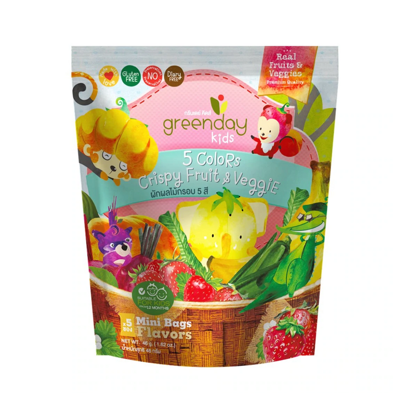 Greenday Kids 5 Colors Crispy Fruit & Veggie 46g