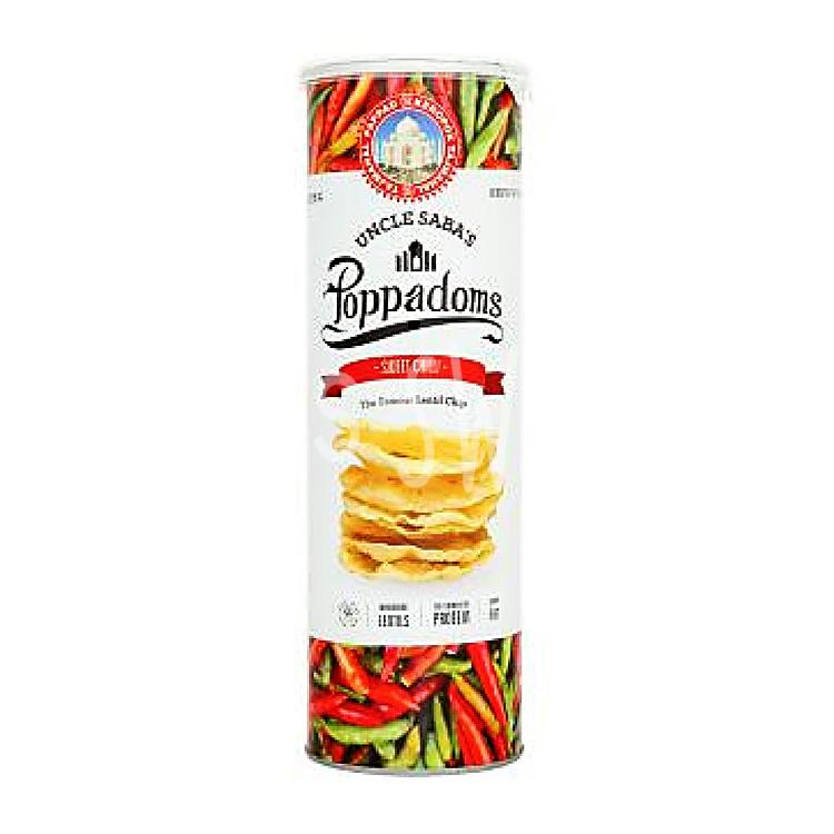 Uncle Saba's Poppadoms Lentil Chips Sweet Chili 70g