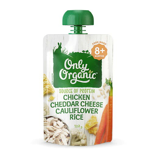 Only Organic Chicken Cheddar Cheese Cauliflower Rice 120g