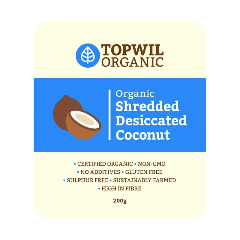 Topwil Organic Desiccated Coconut Shredded 200g
