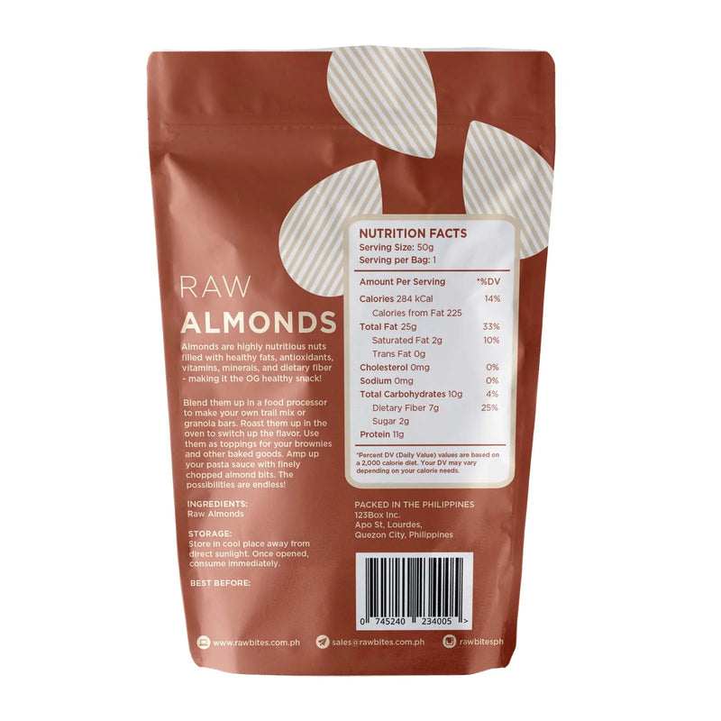 Raw Bites Raw Almonds 60g