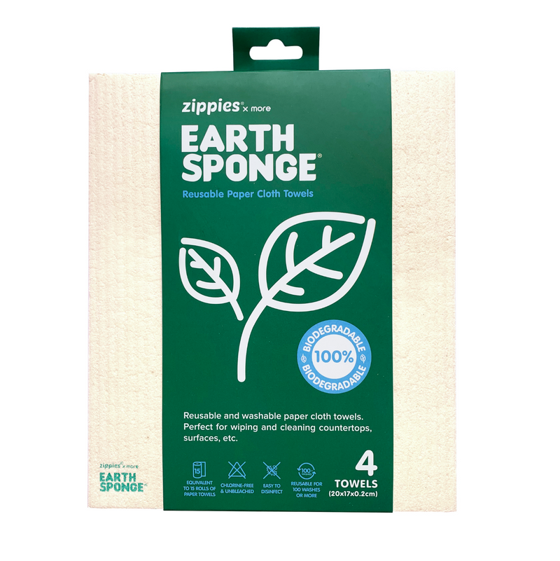 Zippies Earth Sponge Reusable Paper Towels 4's