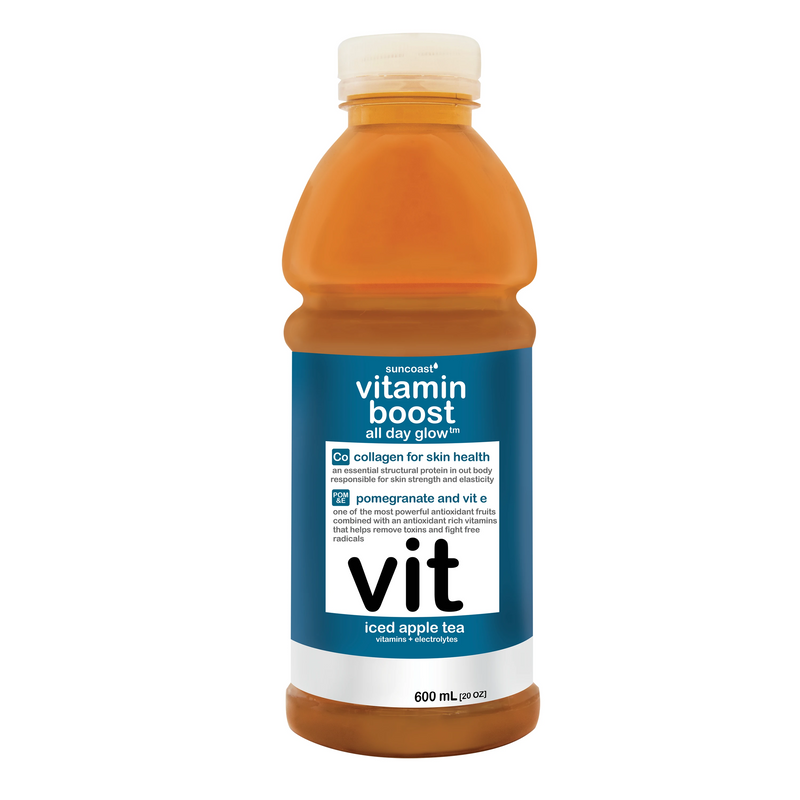 Suncoast Vitamin Boost Iced Apple Tea- All Day Glow 600ml
