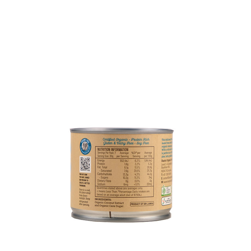 The Tender Table Organic Dairy-Free Condensed Coconut Milk 210g