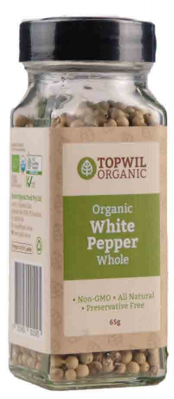 Topwil Organic White Pepper Whole 65g