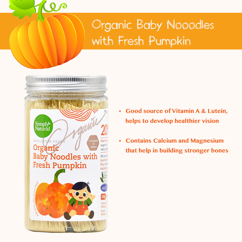 Simply Natural Organic Baby Noodles Fresh Pumpkin 200g